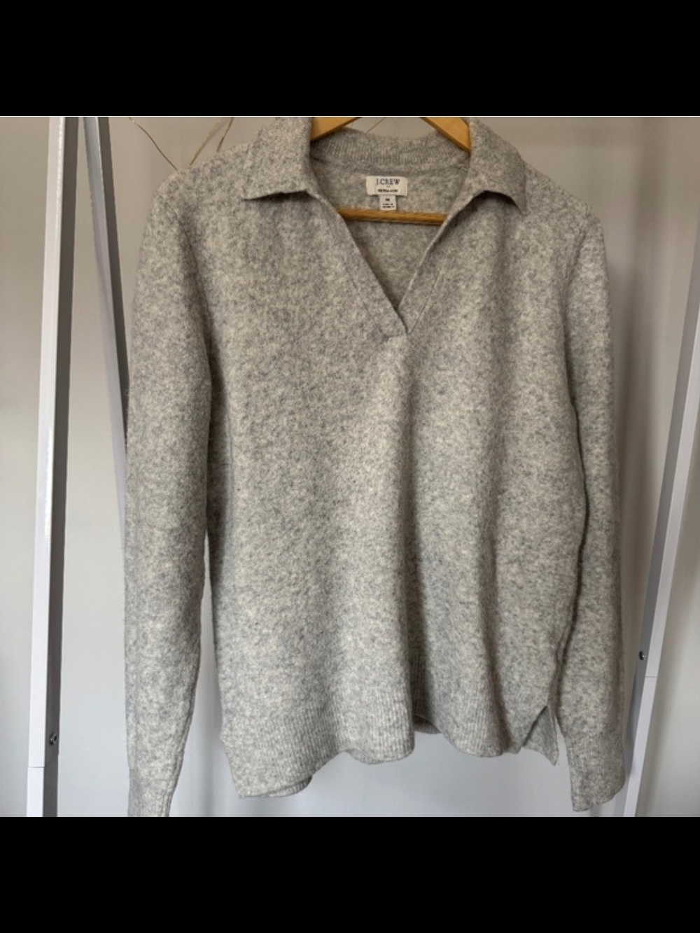 J. Crew Light Heather Gray Extra-Soft Pullover